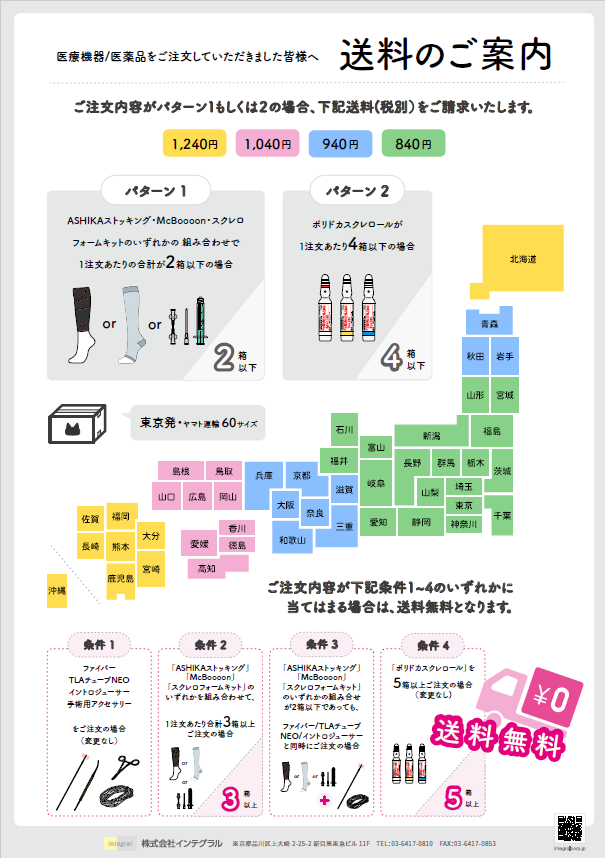 送料条件変更のご案内